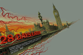 28 Days Later Movie Poster Variant Screen Print by Mike Saputo x Grey Matter Art