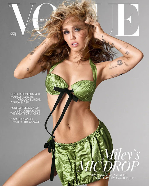 Hot model Miley Cyrus in sexy body photo shoot for Vogue British Magazine