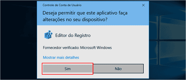 Controle de conta de usuário