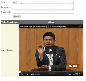 Save Youtube video into database and display using Linq