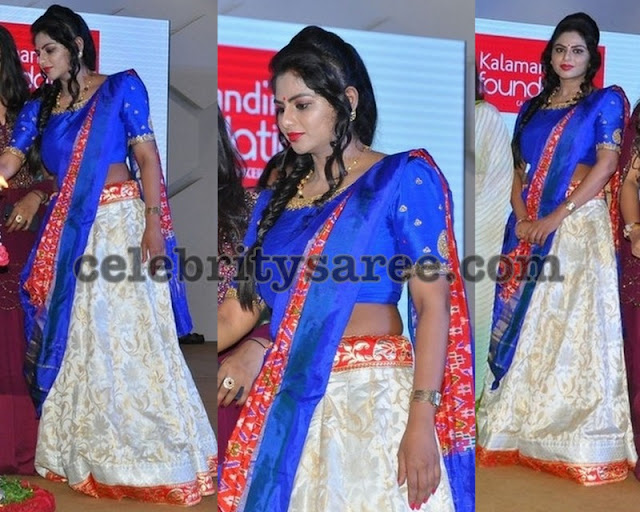 Shailaja Reddy White Brasso Lehenga