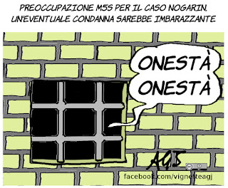 M5S, PD, nogarin, avvisi di garanzia, vignetta, satira