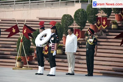 Governor Hari Babu Kambhampati visited National War Memorial in New Delhi this morning.