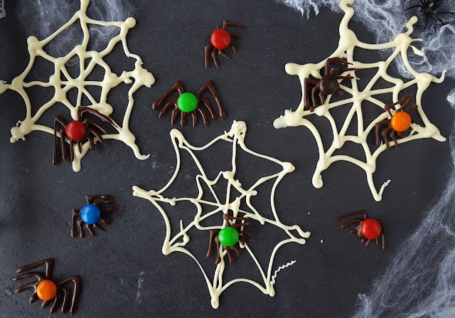 chocolate webs & spiders Halloween