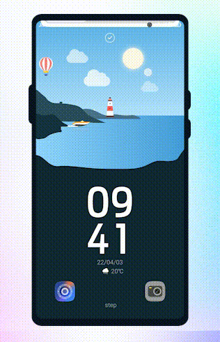 Summer Xiaomi theme with Multiple widgets on lock screen
