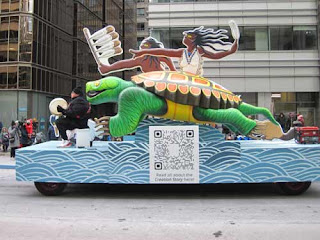 Creation Story Float Santa Claus Parade.