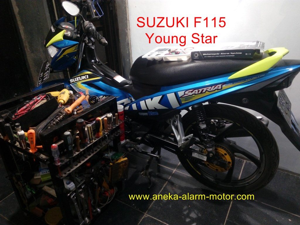 Cara pasang alarm motor Suzuki Satria F115 Young Star