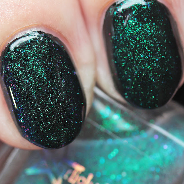 Starlight Polish Kelpie Wishes over black