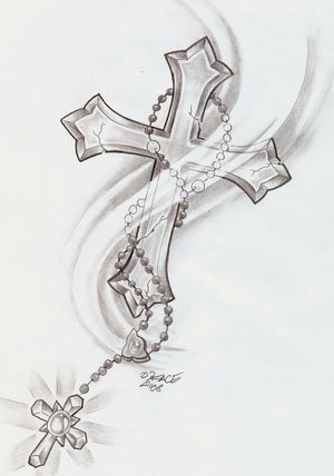 cool rosary beads drawings