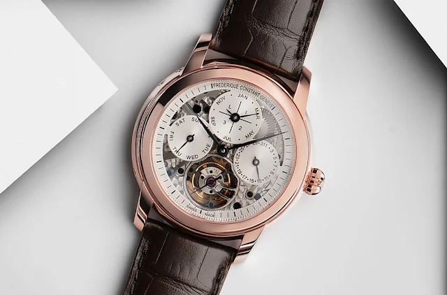 Frederique Constant Perpetual Calendar Tourbillon Manufacture in rose gold 