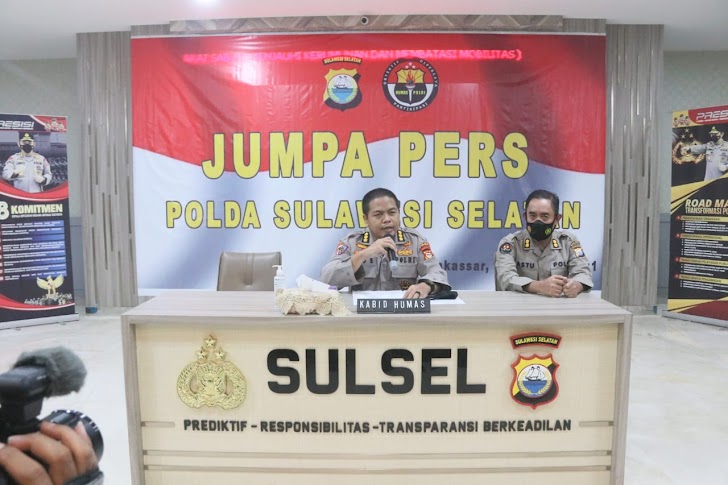 Plt KABIDHUMAS POLDA SULSEL GELAR PRESS RELEASE PENANGKAPAN TERSANGKA TERORIS DI WILAYAH LUTIM