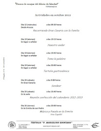 Actividades para Octubre