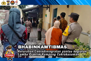 Bhabinkamtibmas Cokrdiningratan Dukung Kampung Cokrokusuman Menang Lomba Proklim