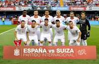 SELECCIÓN DE SUIZA - Temporada 2017-18 - Denis Zakaria, Haris Seferovic, Akanji, Behrami, Ricardo Rodríguez y Sommer; Lichtsteiner, Züber, Schär, Dzemaili y Shaquiri. SELECCIÓN DE ESPAÑA 1 (Álvaro Odriozola) SELECCIÓN DE SUIZA 1 (Ricardo Rodríguez). 03/06/2018. Partido internacional amistoso. Villarreal, Castellón, España, estadio de La Cerámica.