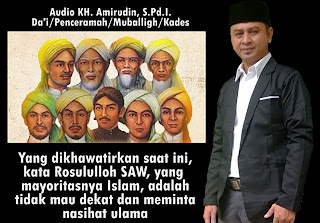 Ilustrasi Foto Walisongo dan Foto Kades Kasomalang Kulon KH. Amirudin, S.Pd.I.