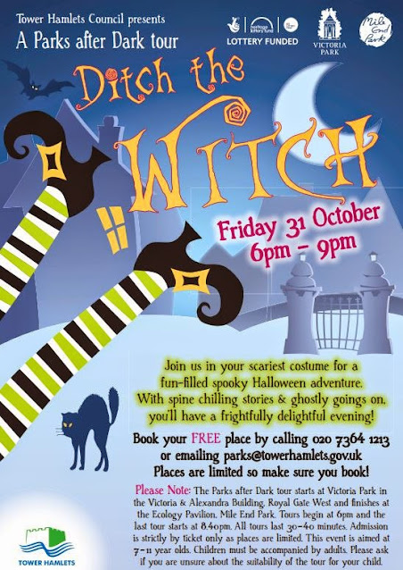 Tower Hamlets Council's artwork for the Ditch the Witch Halloween event