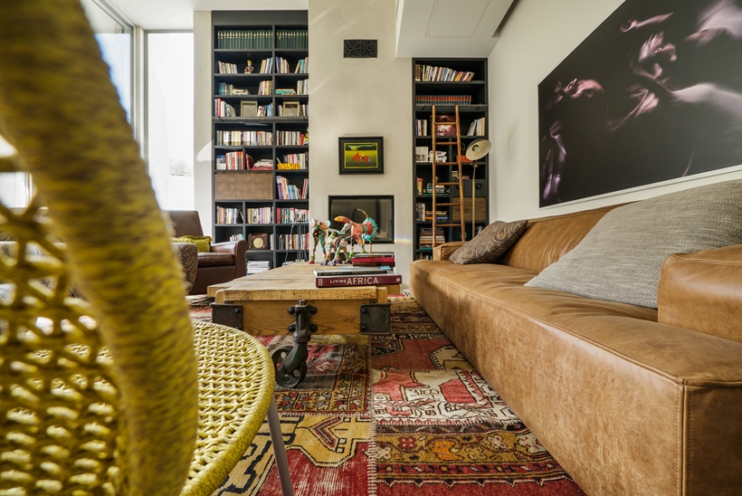 Living room in the Townhouse decorated in the style of old Neve Tzedek, Israel