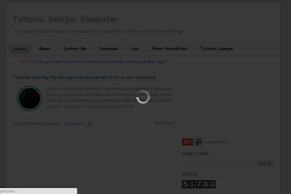 Tutorial memberikan efek loading di blog
