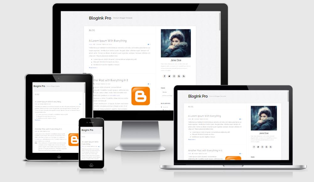 Responsive blogger template BlogInk