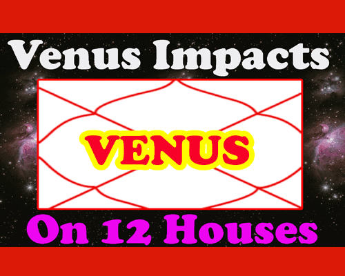 Venus Impacts on 12 Houses in Horoscope