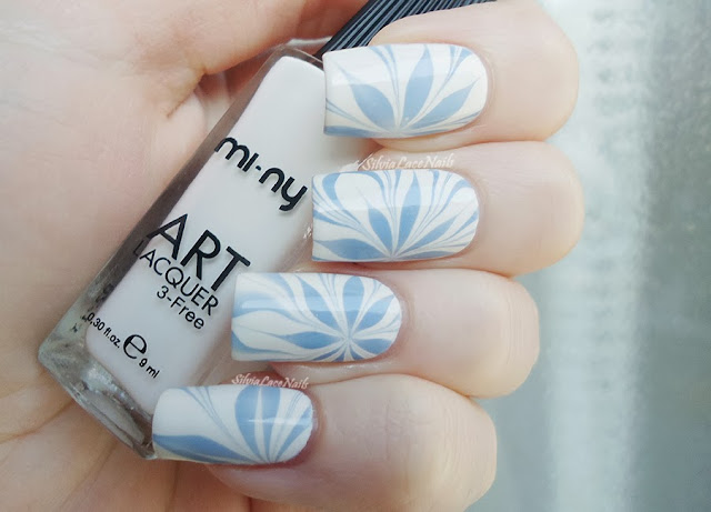  MI-NY Water marble snowflakes, winter flowers