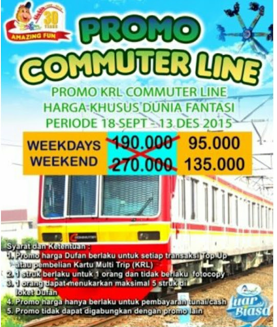 Dufan Promo Cummuter Line 18  September - 13 Desember 2015 Diskon 50%