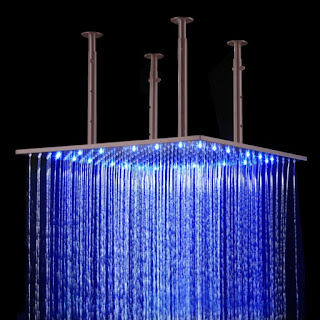  Juno Luxury Oil Rubbed Bronze Color Changing LED Rain Shower Head
