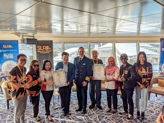 SURIA FM Meraih Pengiktirafan ‘The Malaysia Book of Records’ Bersama Resorts World Cruises di atas kapal persiaran Genting Dream