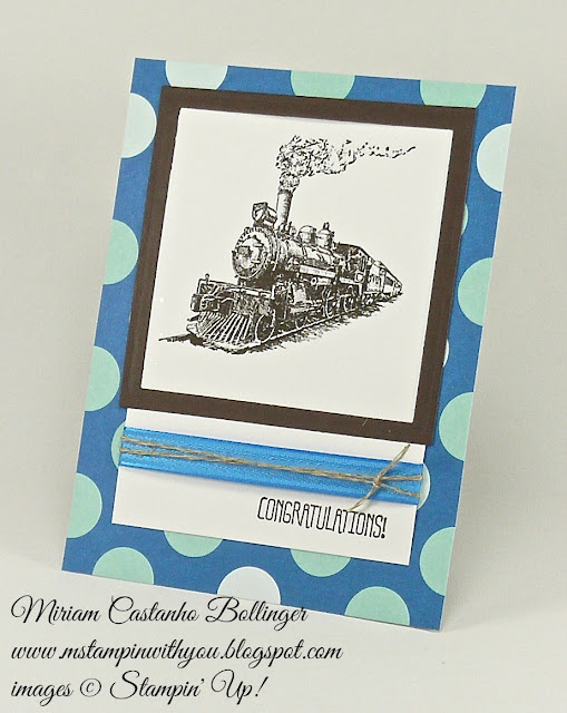 Miriam Castanho Bollinger, #mstampinwithyou, stampin up, demonstrator, dsc, masculine card, congratulations, schoolhouse dsp, traveler stamp set, something to say stamp set, big shot, squares collection, su