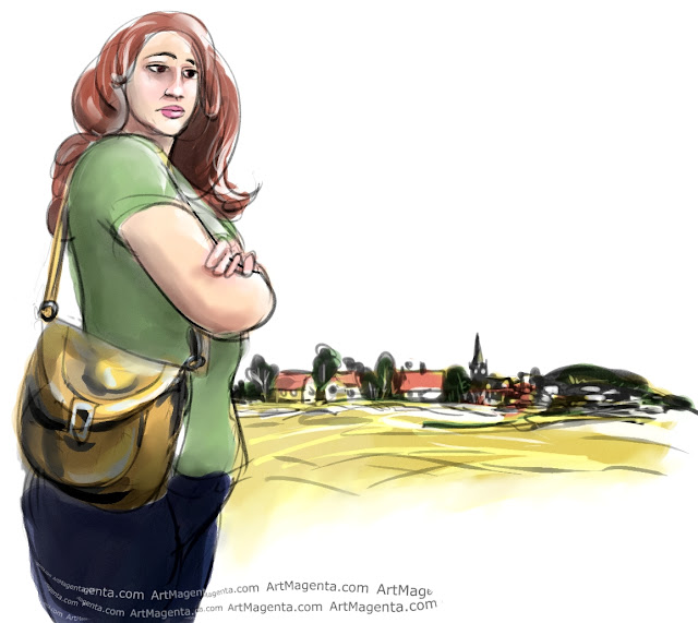 The cartographer from Kolding is a doodle by Artmagenta