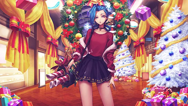 League Of Legends Jinx - Christmas [Xroulen] Wallpaper Engine