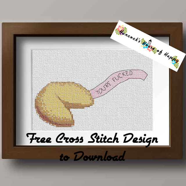 Free Fortune Cookie Cross Stitch Pattern to Download