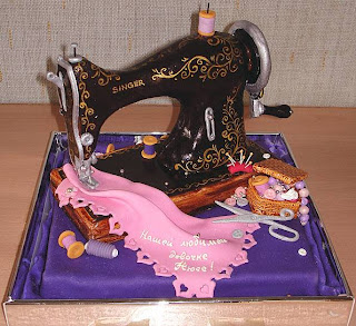 Cake for your beloved mum (if she love sewing). The text is in Russian and states: '' To Our Beloved Daughter Lucy''