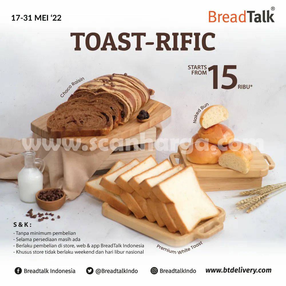 BREADTALK Promo Terbaru – TOAST-RIFIC! Harga spesial varian Toast