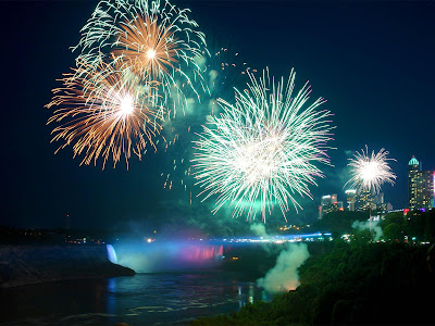 Niagara Falls Fire works photo