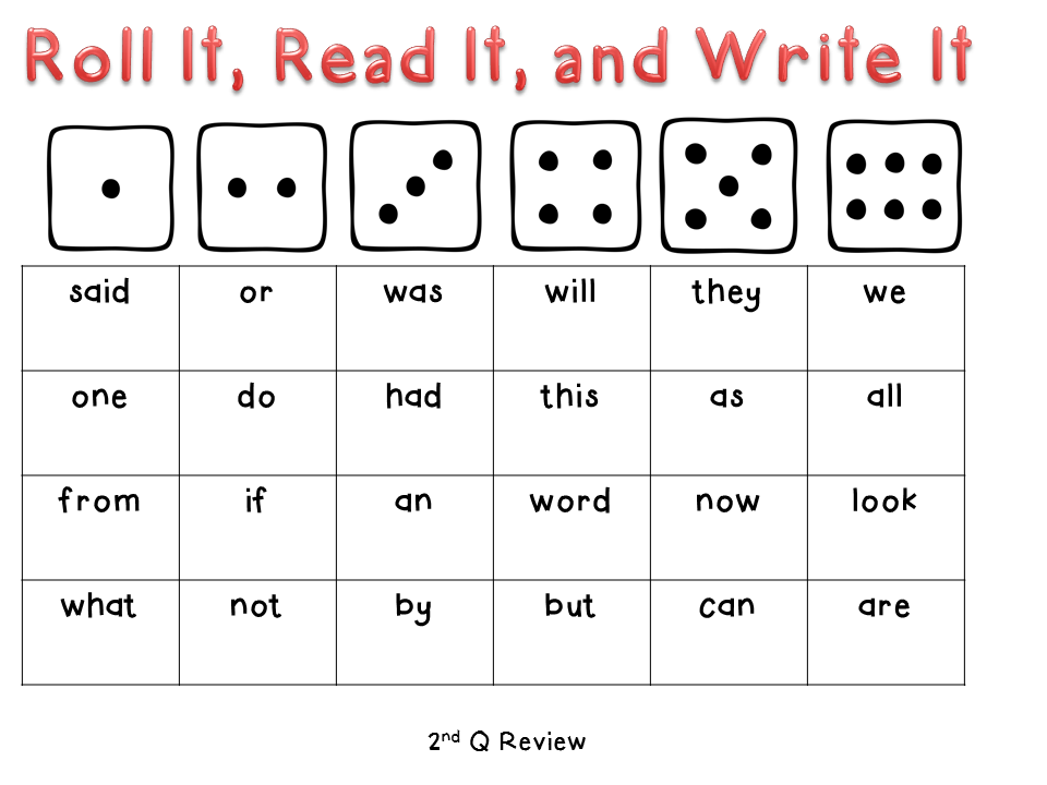 kindergarten sight with and word words Roll a It, worksheets   It, called for our Read sight a game ve made