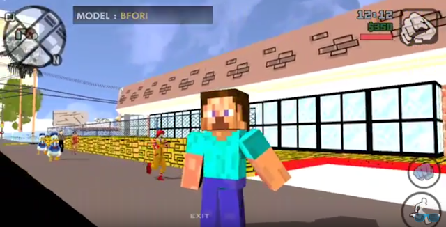 GTA SA Cartoon Mod Pack v2 Download minecraft skin gta sa android