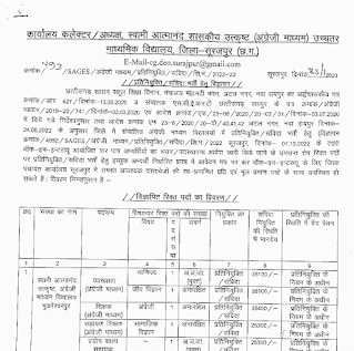 CG SCHOOL SHIKSHA VIBHAG NAYA RAIPUR VACANCY 2023 | छत्तीसगढ़ स्कूल शिक्षा विभाग द्वारा जिला सूरजपुर में वेकेंसी