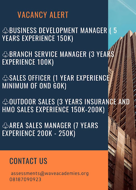 Vacancy for Sales Manager, Business Development Manager and Service Manager