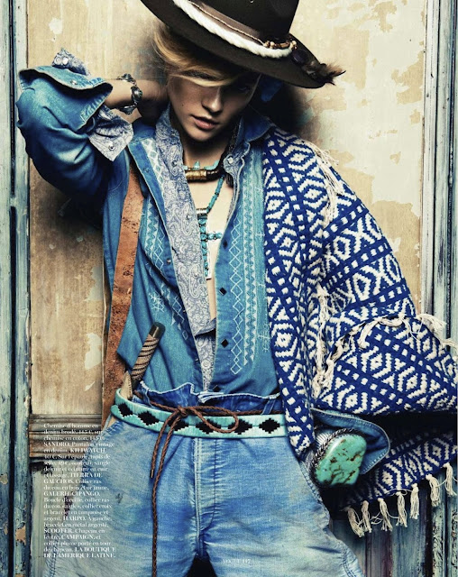 Kasia Struss for Vogue Paris April 2013, boho, gypsy, style, Knoepfel & Indlekofer