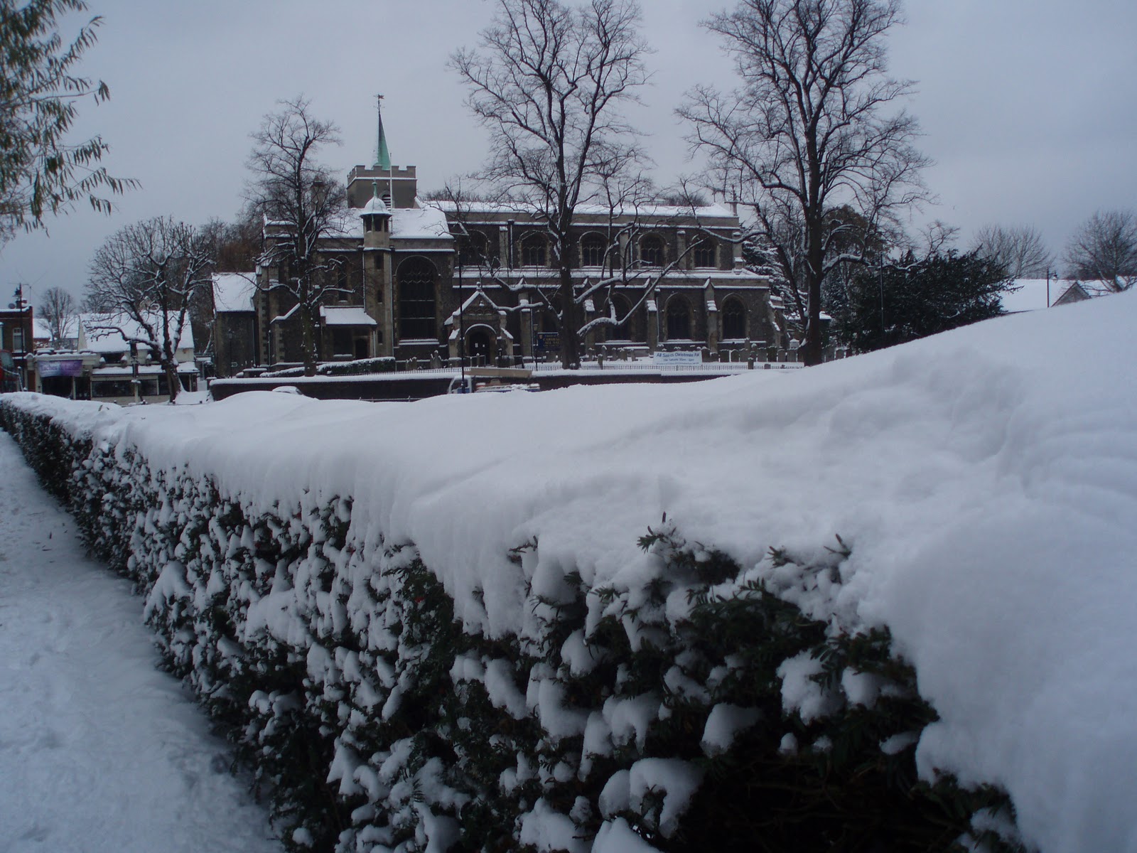 christmas snow scene