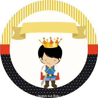 Litle King, Toppers or Free Printable Candy Bar Labels.