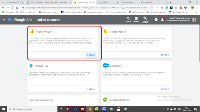 See Accept Linking of Adwords Account