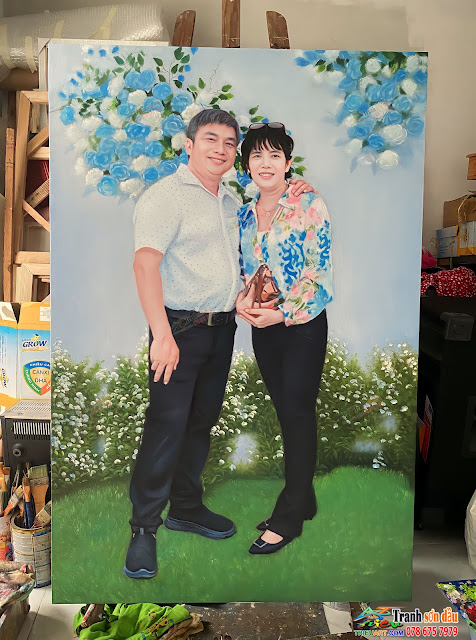 Vẽ chân dung sơn dầu theo yêu cầu