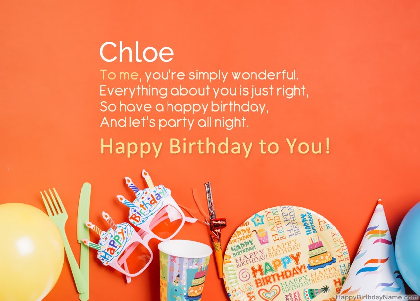 happy birthday chloe images