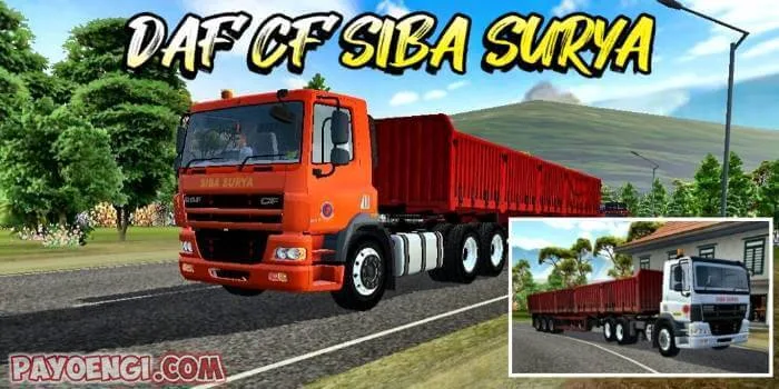 mod bussid daf cf siba surya