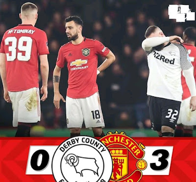 FT: Derby 0-3 Manchester United, Odion Ighalo Bags Brace (Details, Photos & Highlight)