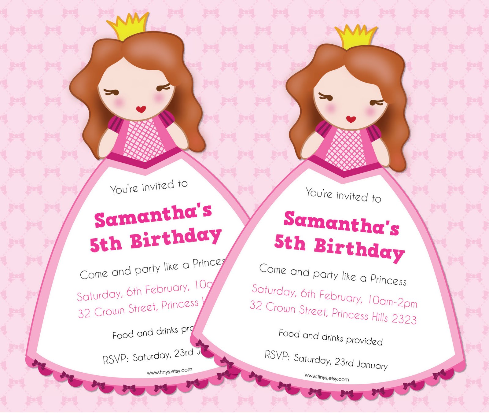 Free Princess Invitations 2