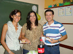 Professor Kleber, eu e secretária Claudia.