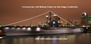 Portaaviones USS Midway Puerto de San Diego (California) www.mediamaratonleon.com